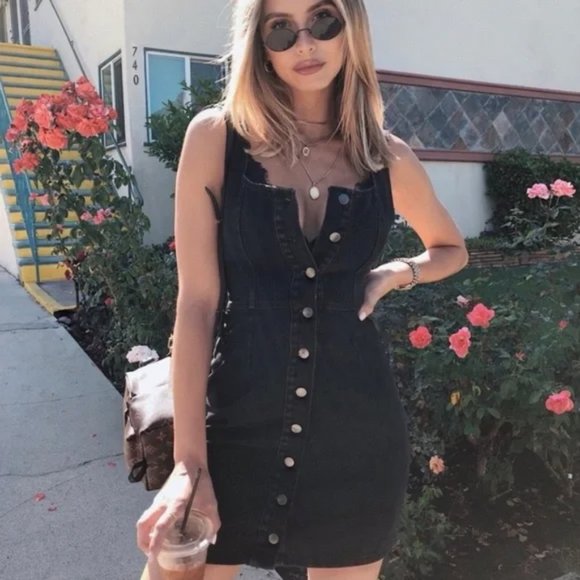 Urban Outfitters Denim Button Front Mini Dress - Picture 10 of 10